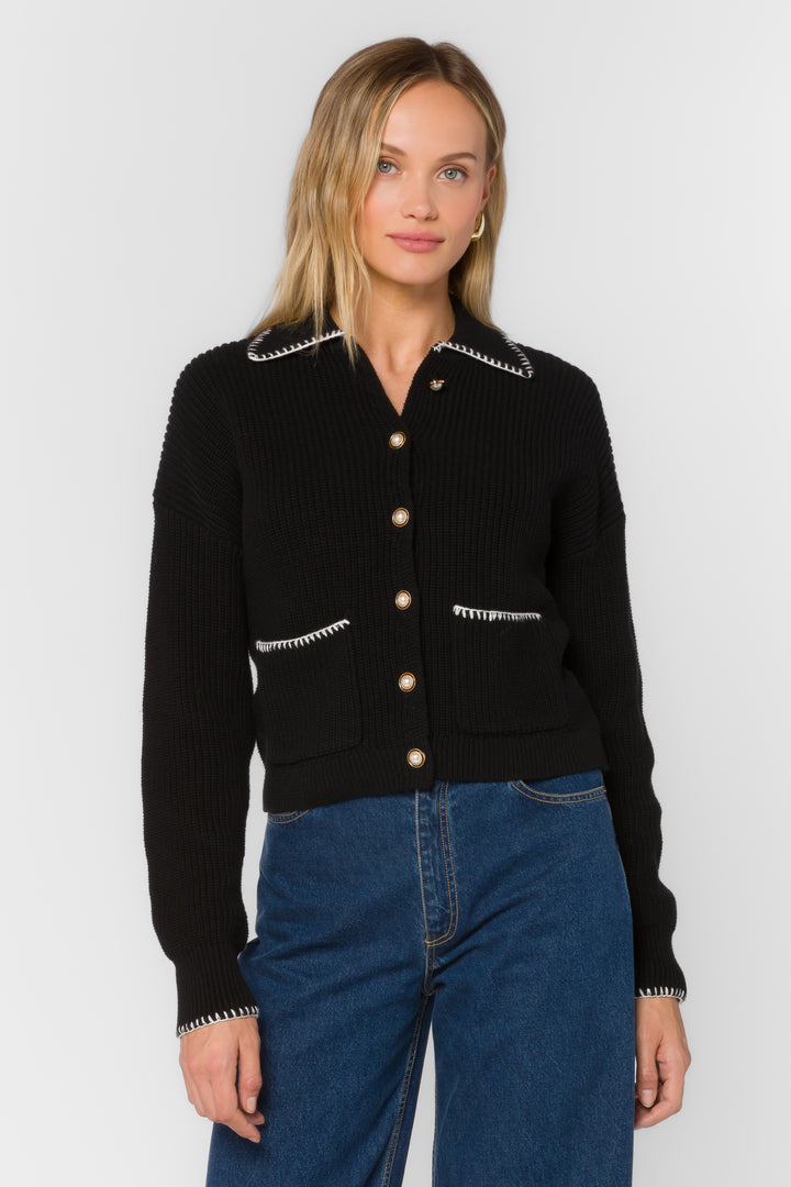 Brantley Black Cardigan - Sweaters - Velvet Heart Clothing
