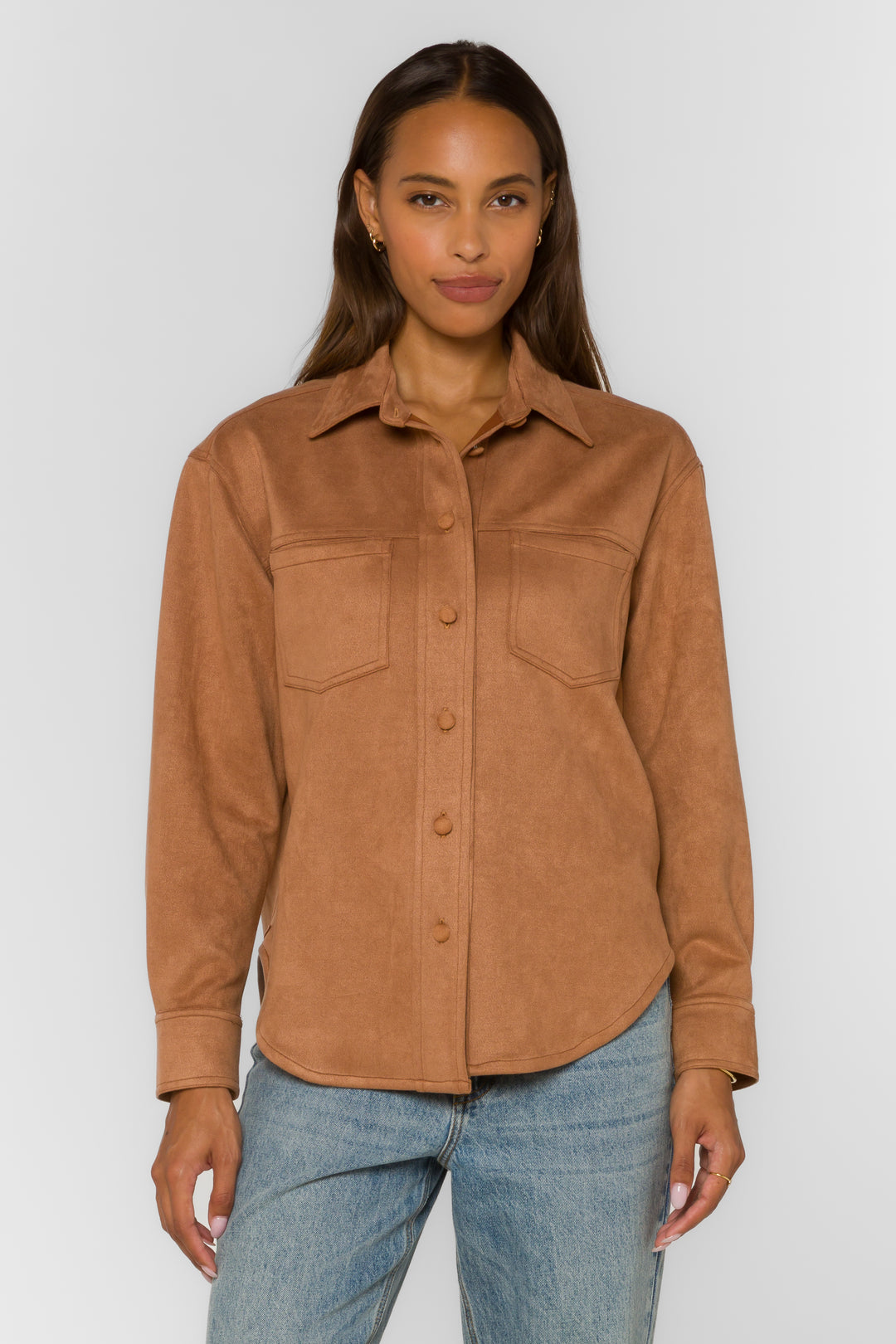 Braxton Camel Shirt - Tops - Velvet Heart Clothing