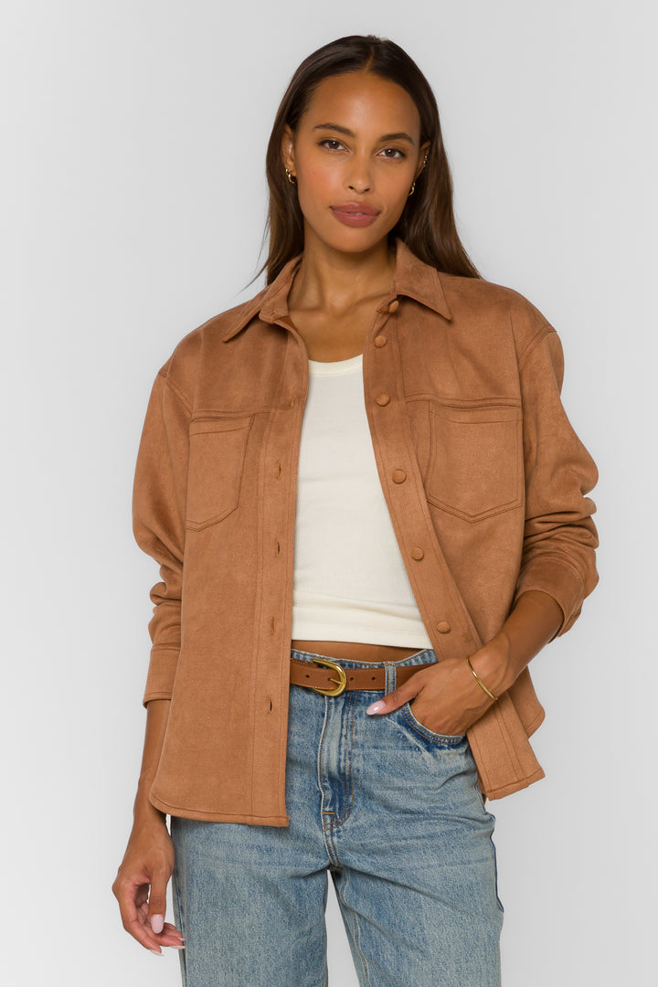 Braxton Camel Shirt - Tops - Velvet Heart Clothing