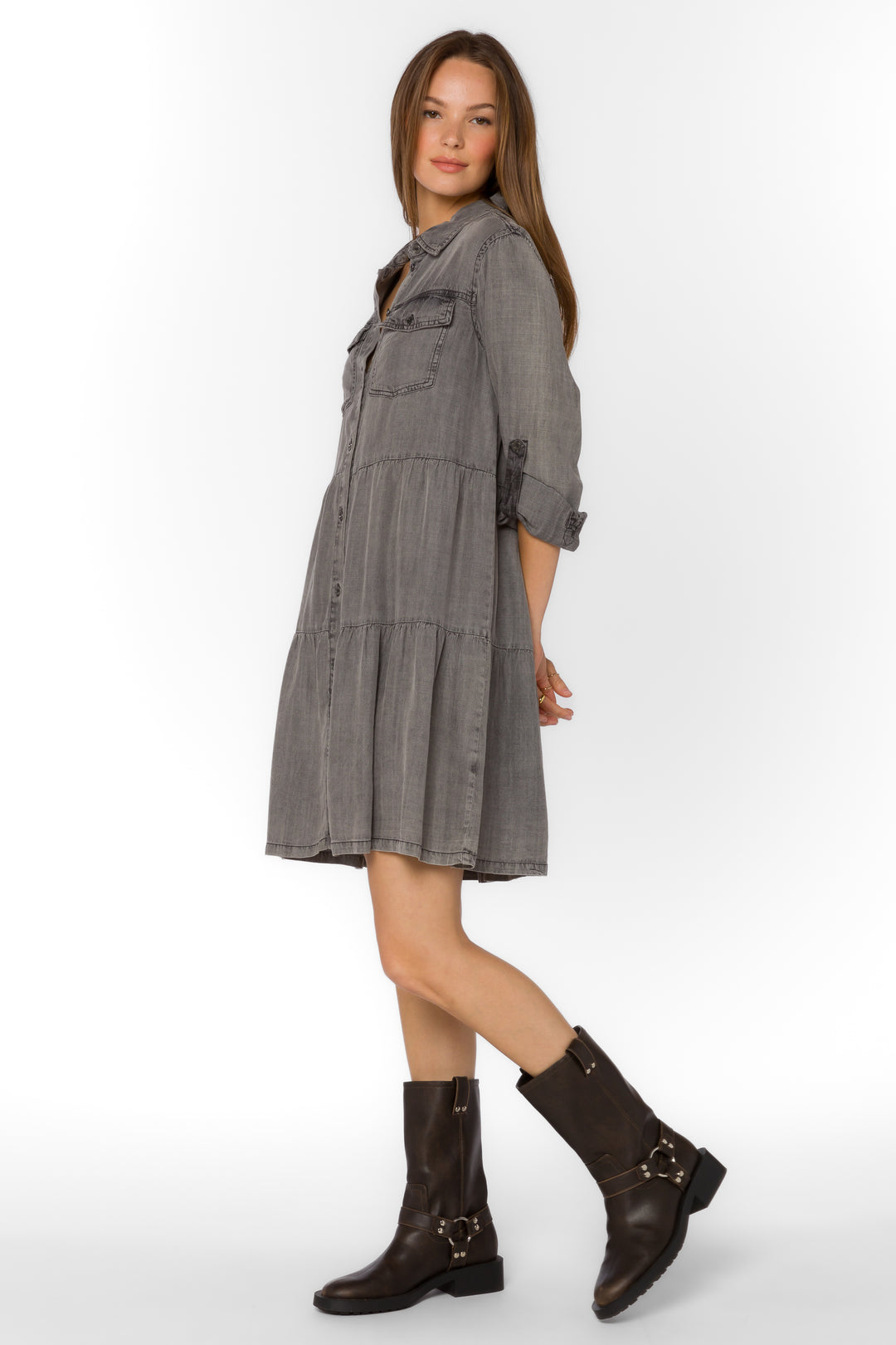 Bree Grey Dress - Dresses - Velvet Heart Clothing