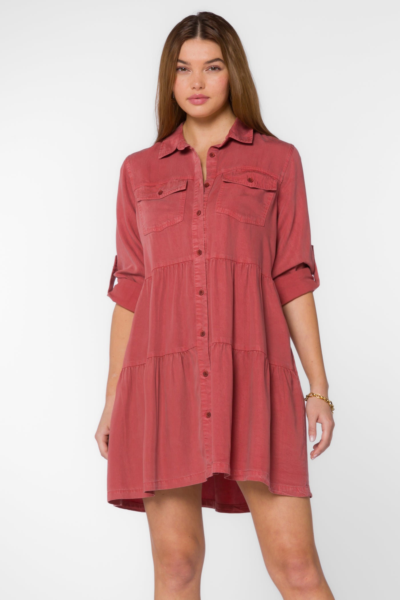 Bree Red Clay Dress - Dresses - Velvet Heart Clothing