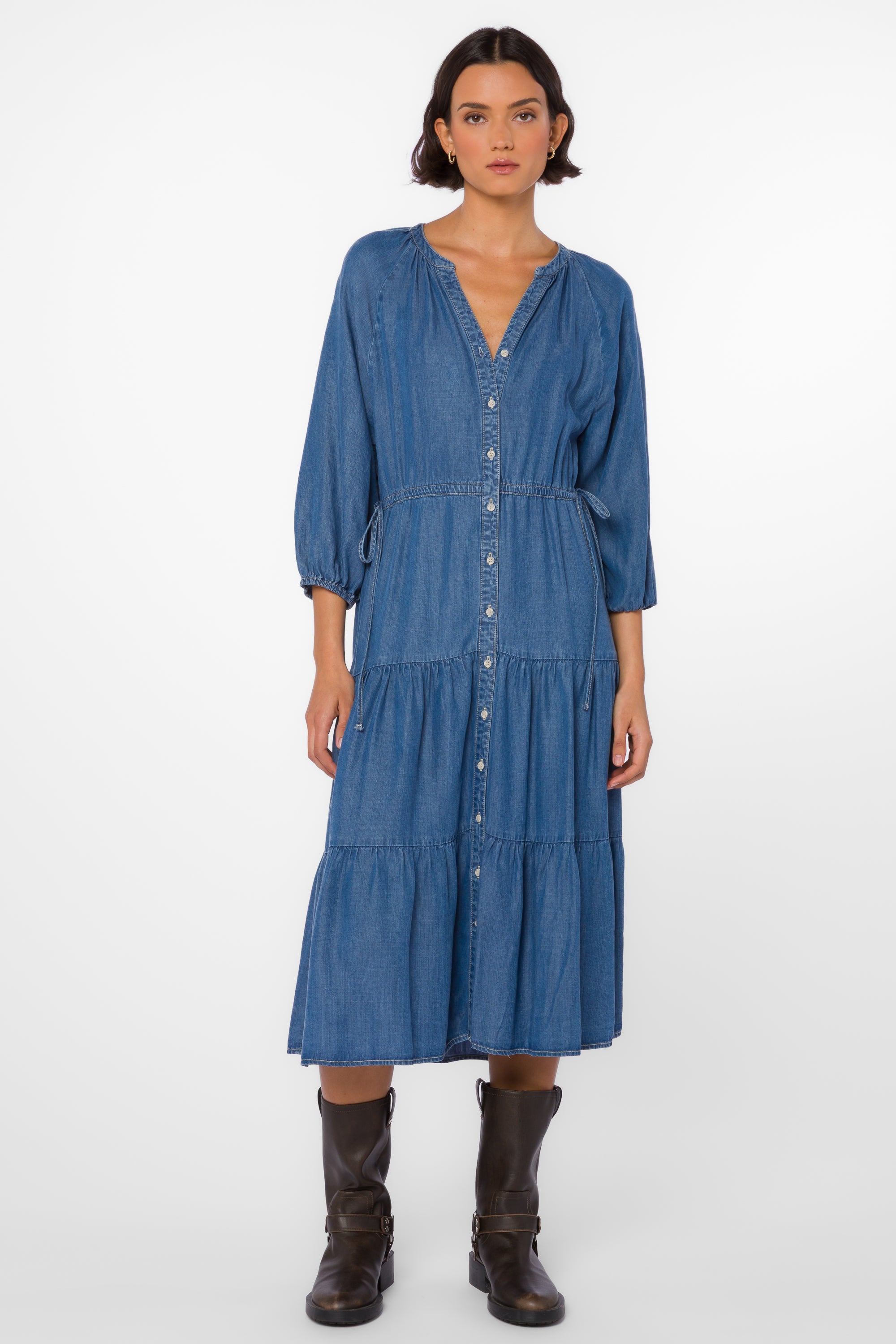 Breina Blue Dress - Dresses - Velvet Heart Clothing