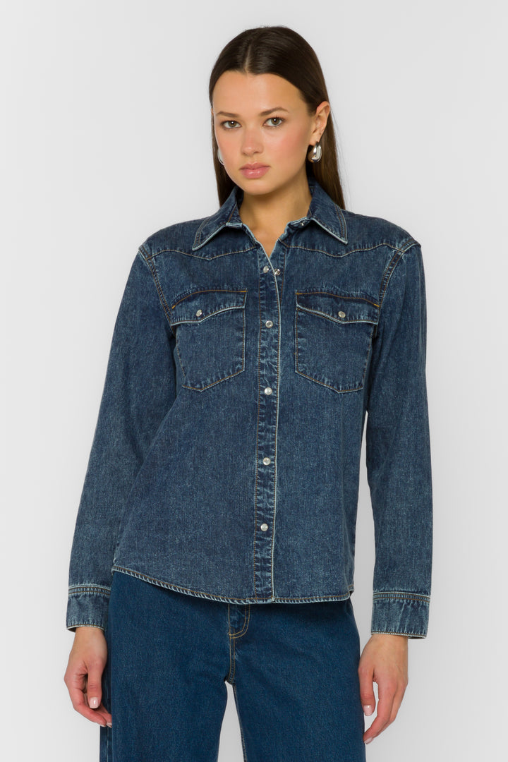 Brisa Ranger Blue Shirt - Tops - Velvet Heart Clothing