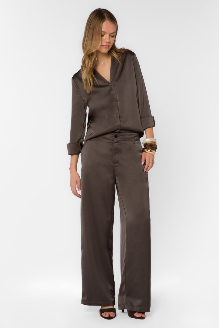 Bronnie Brown Satin Pants