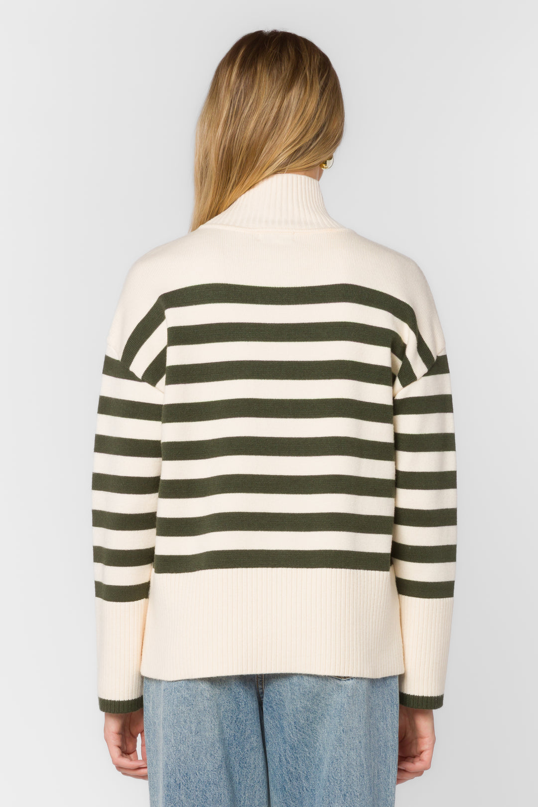 Caden Ivory Pine Stripe Sweater - Sweaters - Velvet Heart Clothing
