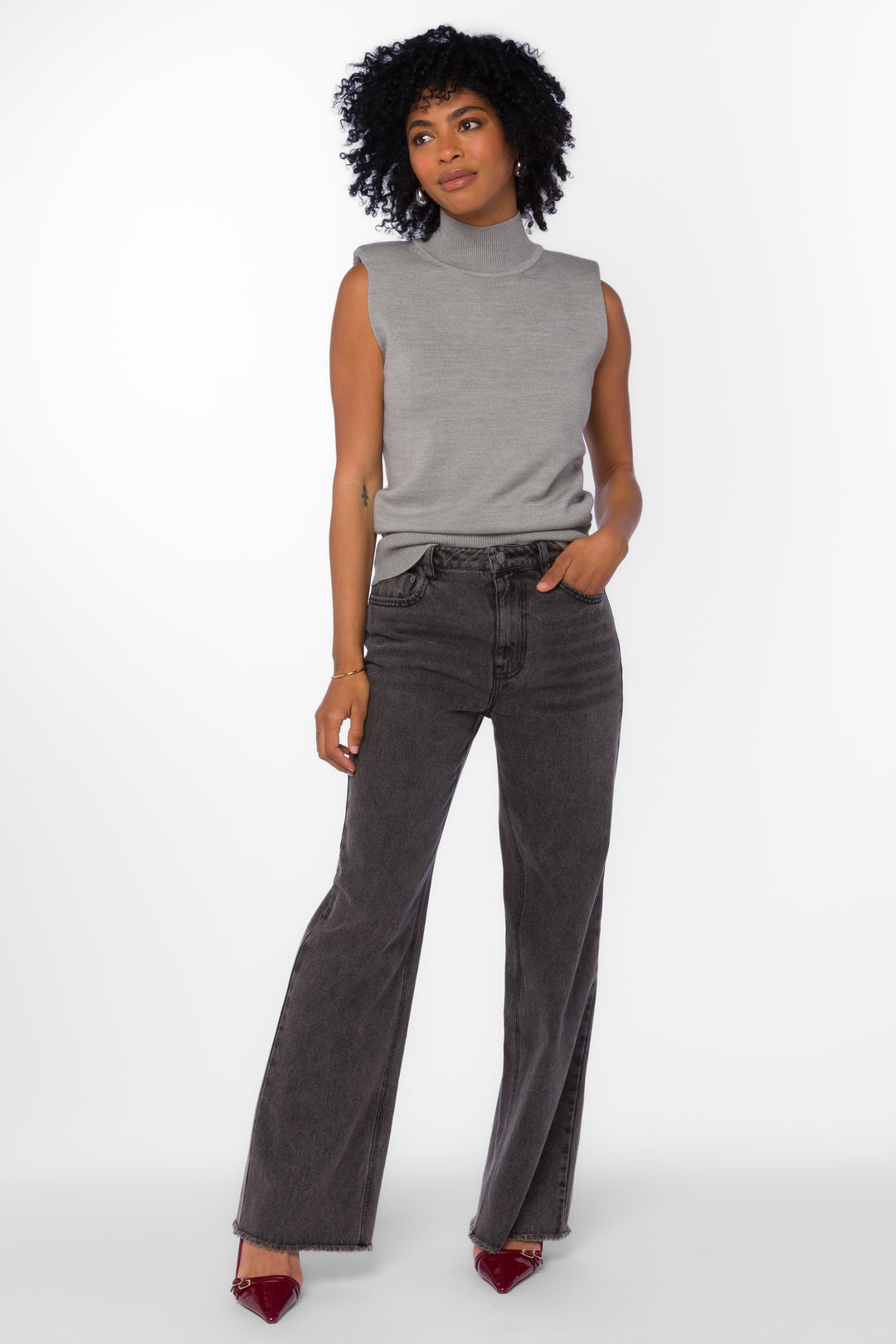 Camari Grey Top - Tops - Velvet Heart Clothing