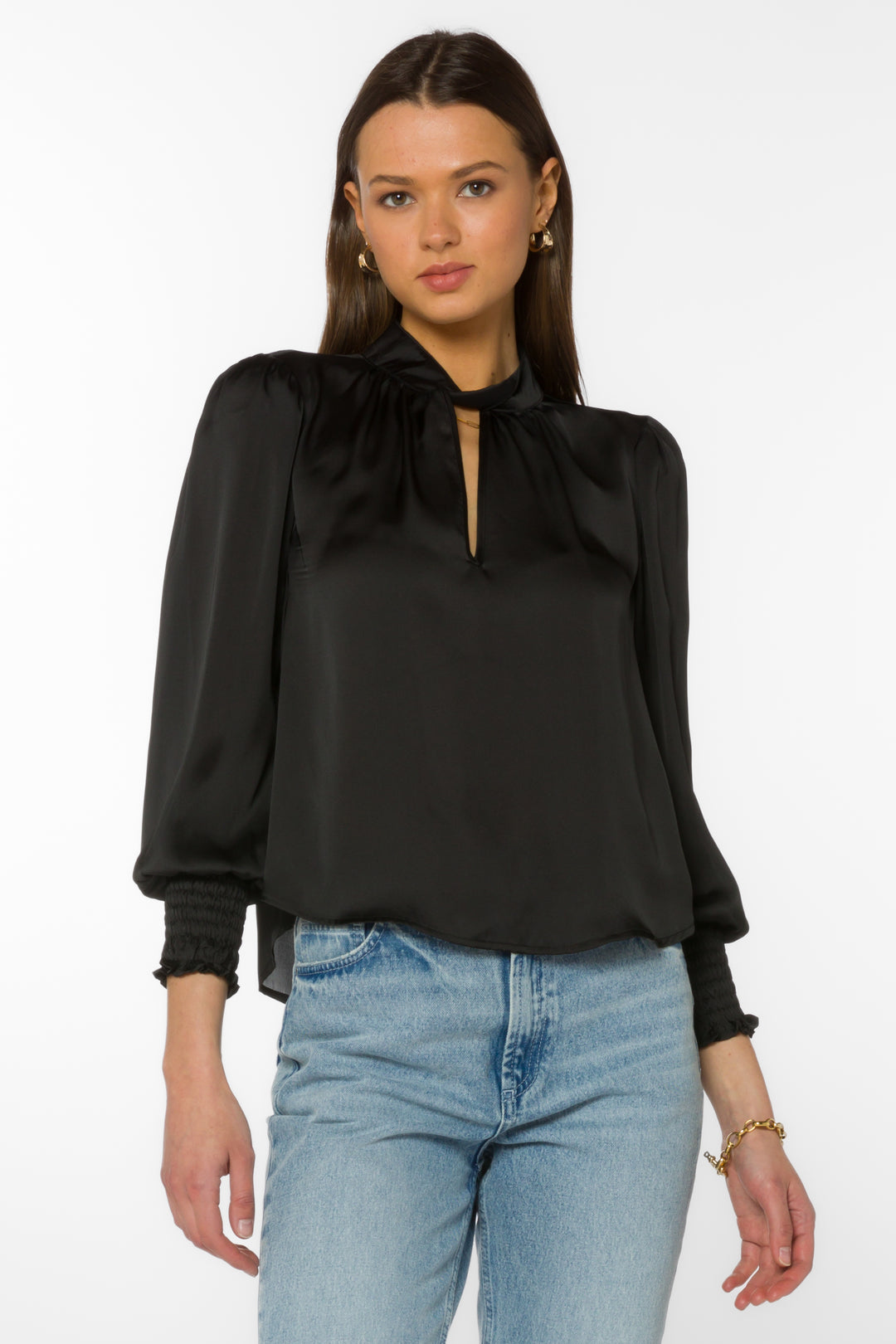 Camryn Black Blouse - Tops - Velvet Heart Clothing