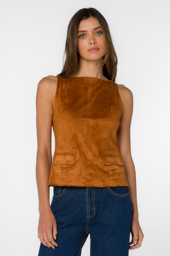 Candace Tree Bark Vest - Tops - Velvet Heart Clothing