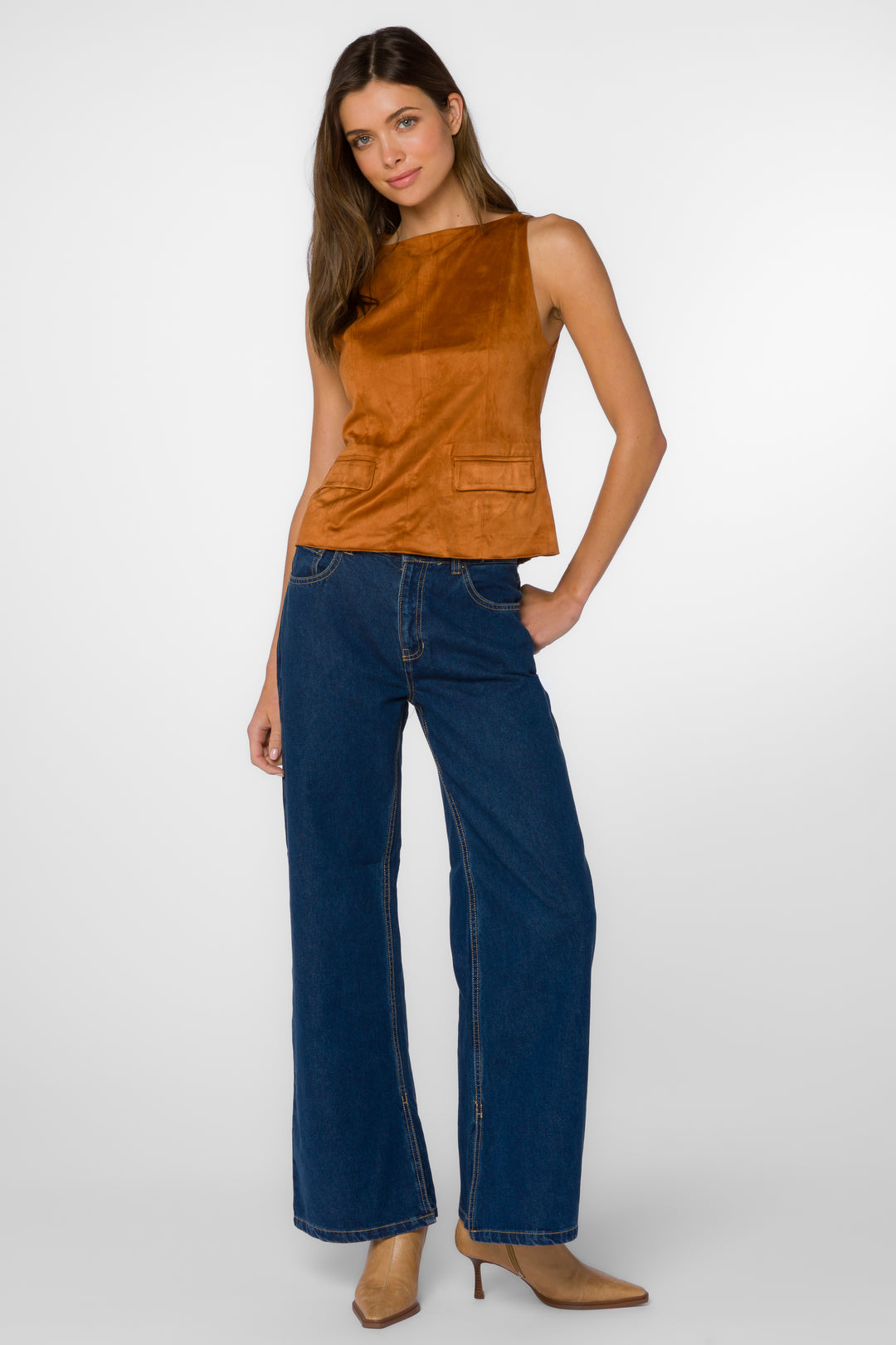 Candace Tree Bark Vest - Tops - Velvet Heart Clothing