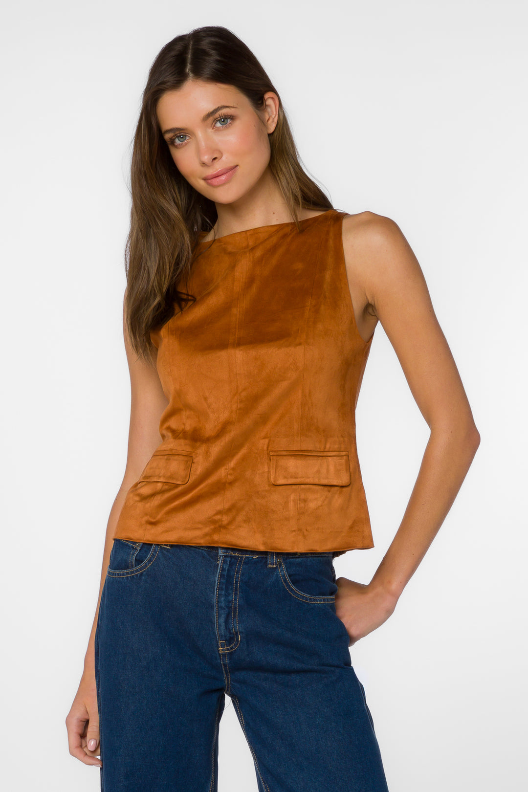 Candace Tree Bark Vest - Tops - Velvet Heart Clothing