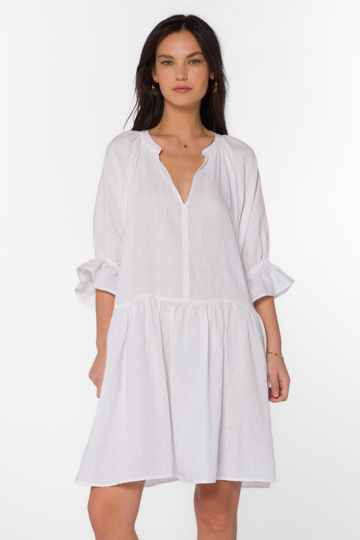 Carine Optic White Dress - Dresses - Velvet Heart Clothing