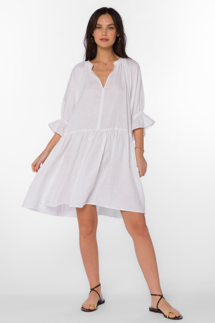 Carine Optic White Dress - Dresses - Velvet Heart Clothing