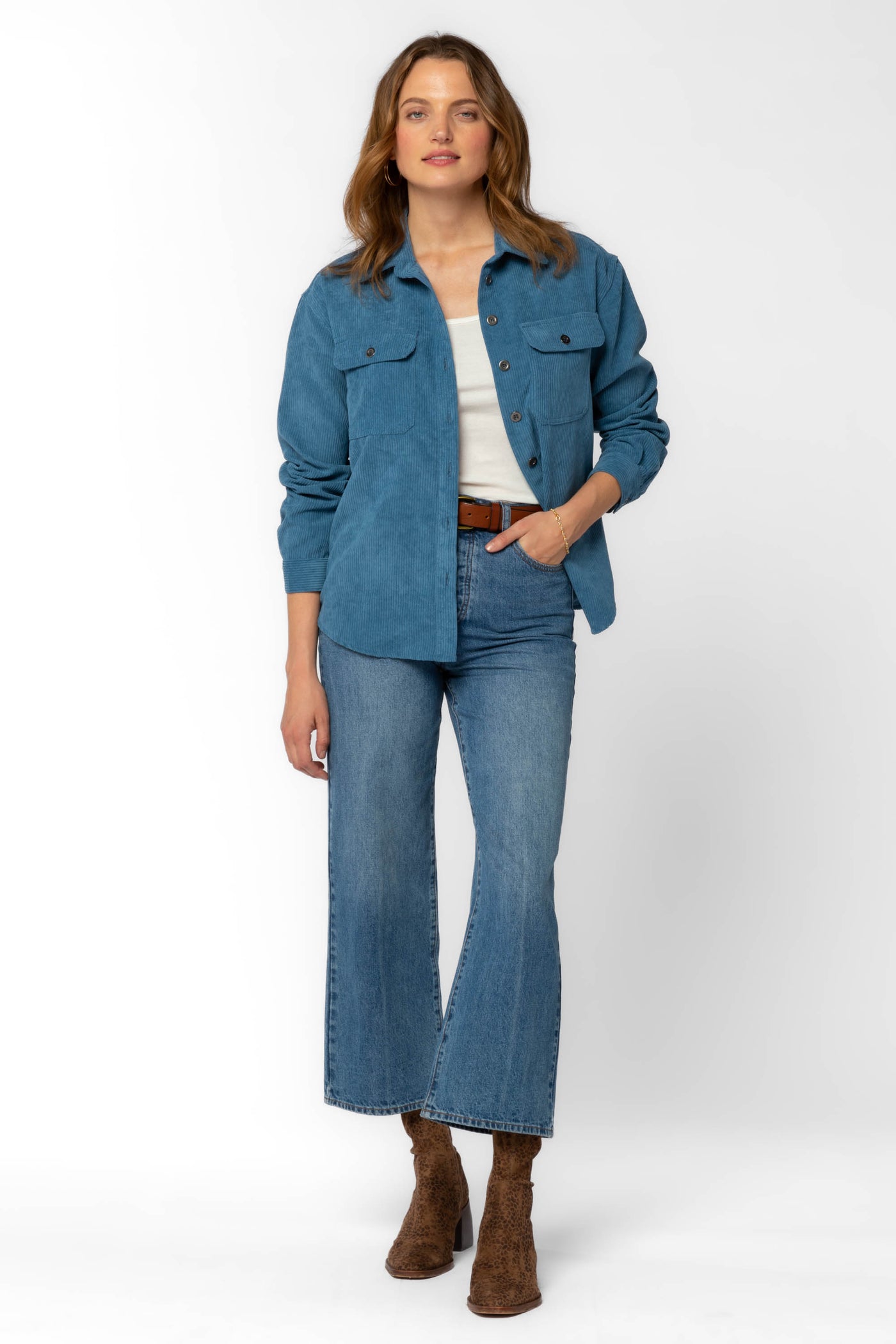 Carmele Blue Spruce Shacket - Jackets & Outerwear - Velvet Heart Clothing