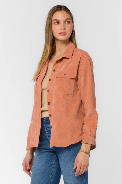 Carmele Terracotta Shacket - Jackets & Outerwear - Velvet Heart Clothing