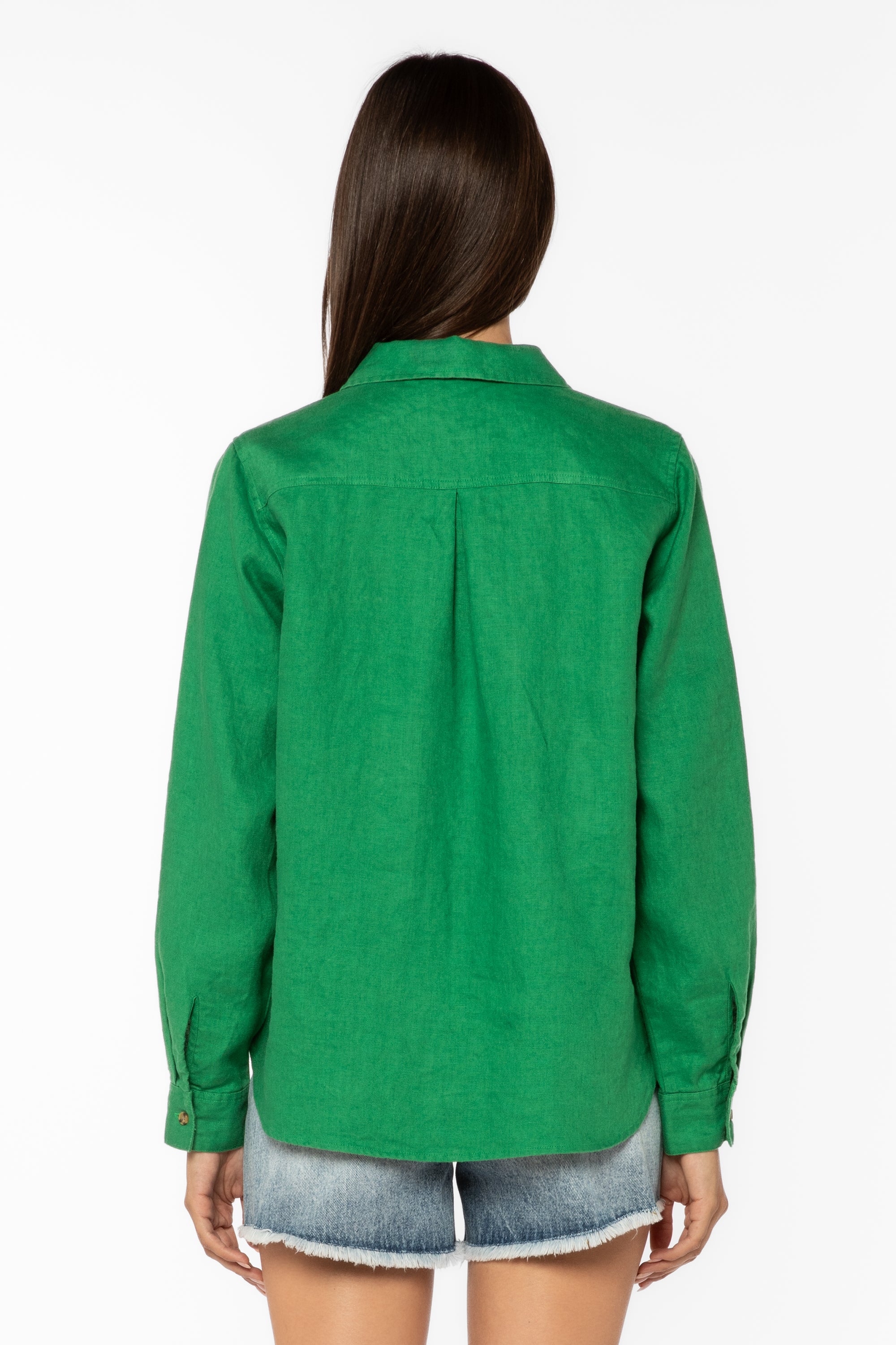 Carmine Green Shirt - Tops - Velvet Heart Clothing