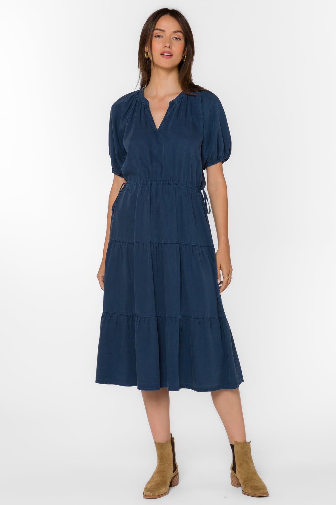 Cassie French Navy Dress - Dresses - Velvet Heart Clothing