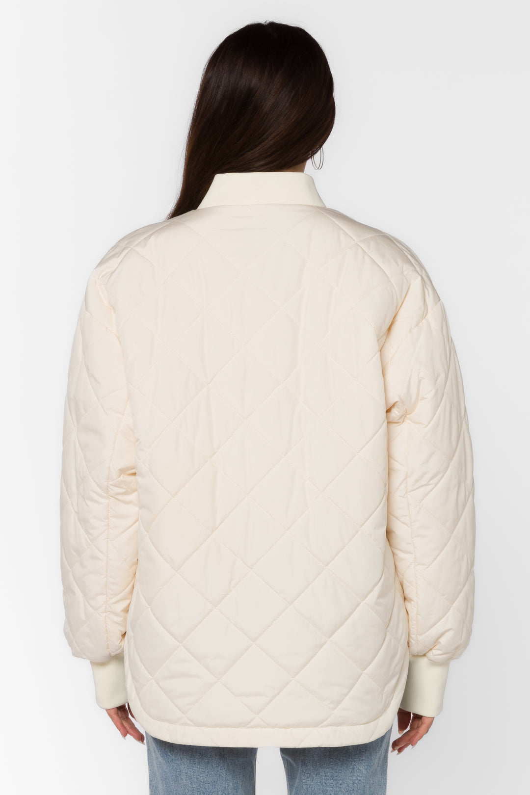 Celeste Ivory Quilted Jacket - Jackets & Outerwear - Velvet Heart Clothing