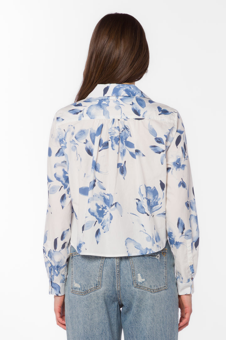 Chandler Washed Waterflower Shirt - Tops - Velvet Heart Clothing