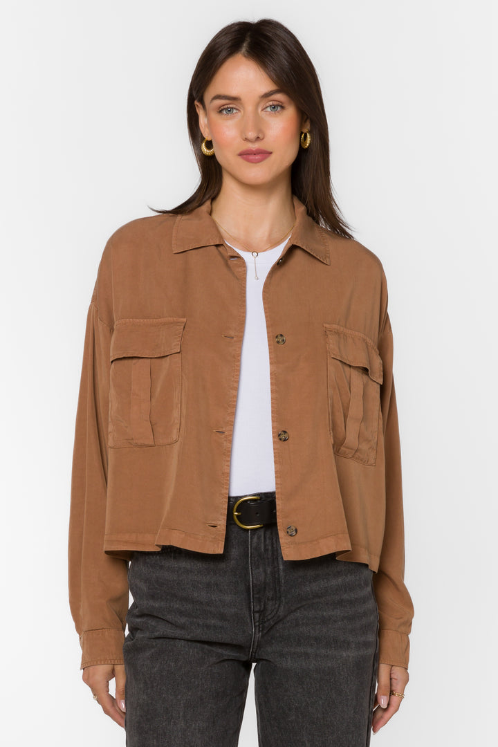 Charlynn Rustic Brown Jacket - Jackets & Outerwear - Velvet Heart Clothing