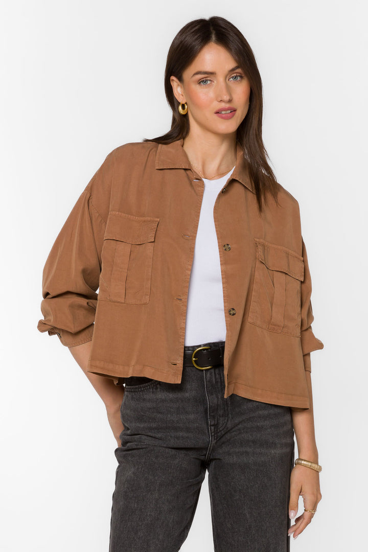 Charlynn Rustic Brown Jacket - Jackets & Outerwear - Velvet Heart Clothing