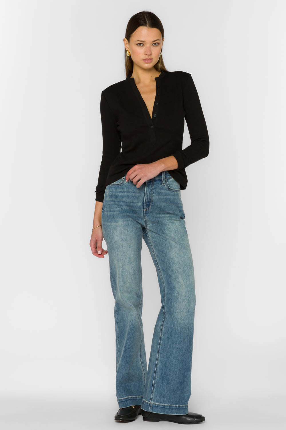 Christella Black Tee - Tops - Velvet Heart Clothing