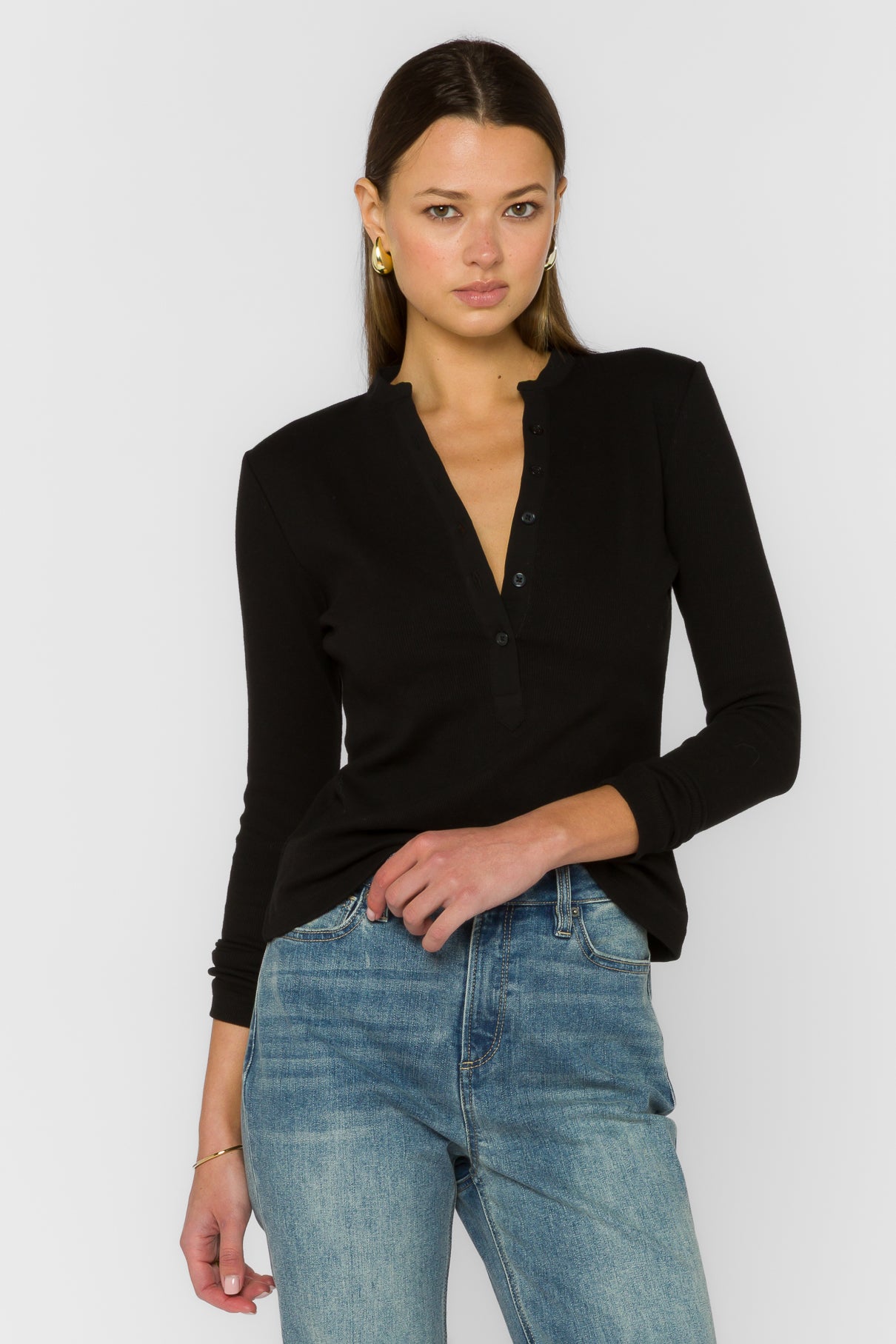 Christella Black Tee - Tops - Velvet Heart Clothing