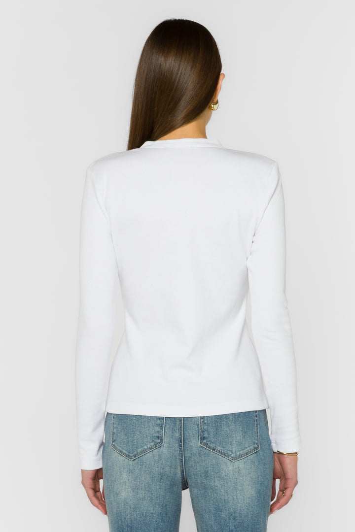 Christella Optic White Tee - Tops - Velvet Heart Clothing