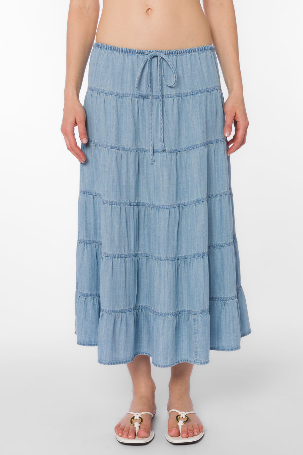 Claremont Classic Indigo Skirt - Bottoms - Velvet Heart Clothing