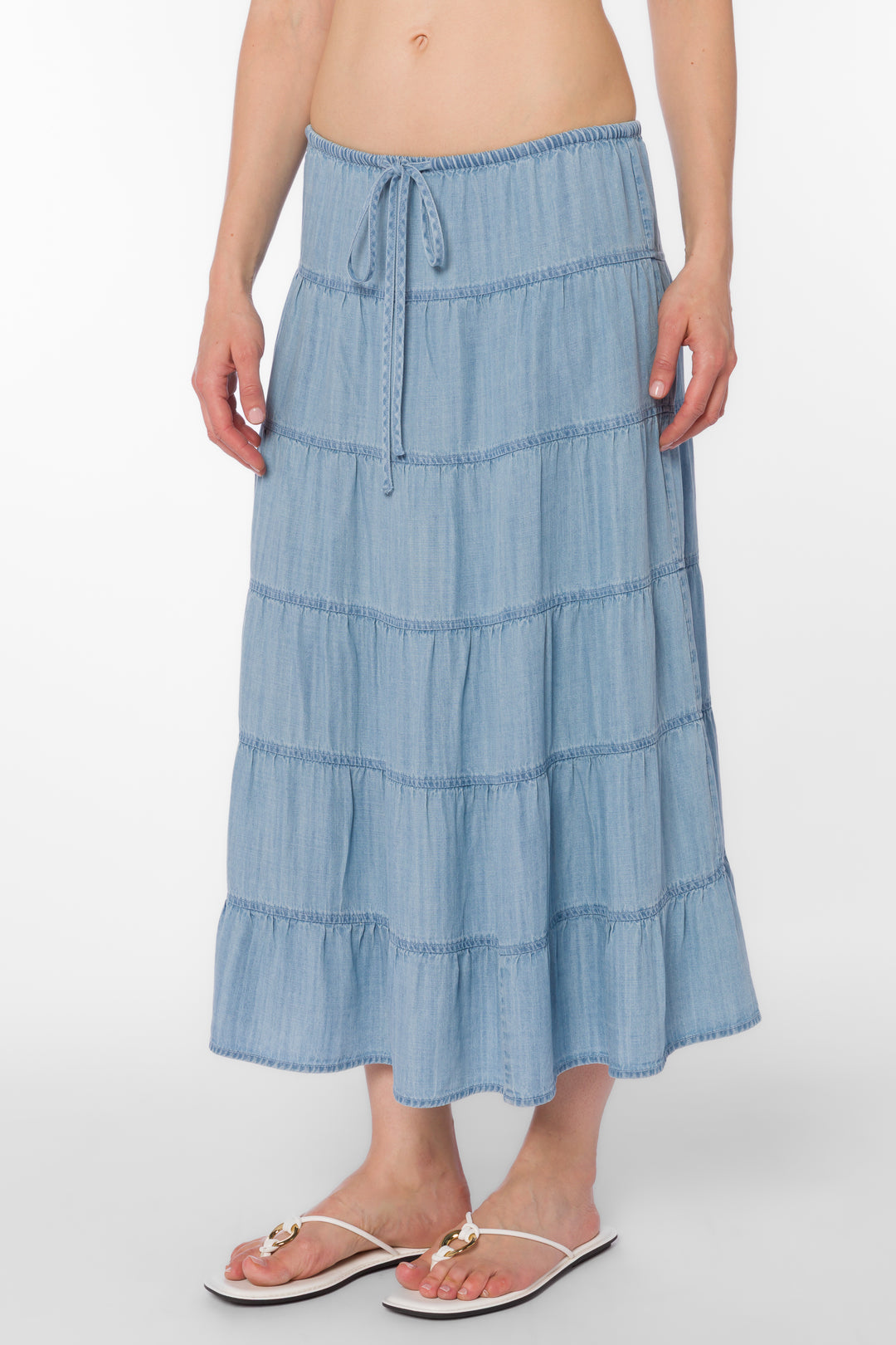 Claremont Classic Indigo Skirt - Bottoms - Velvet Heart Clothing