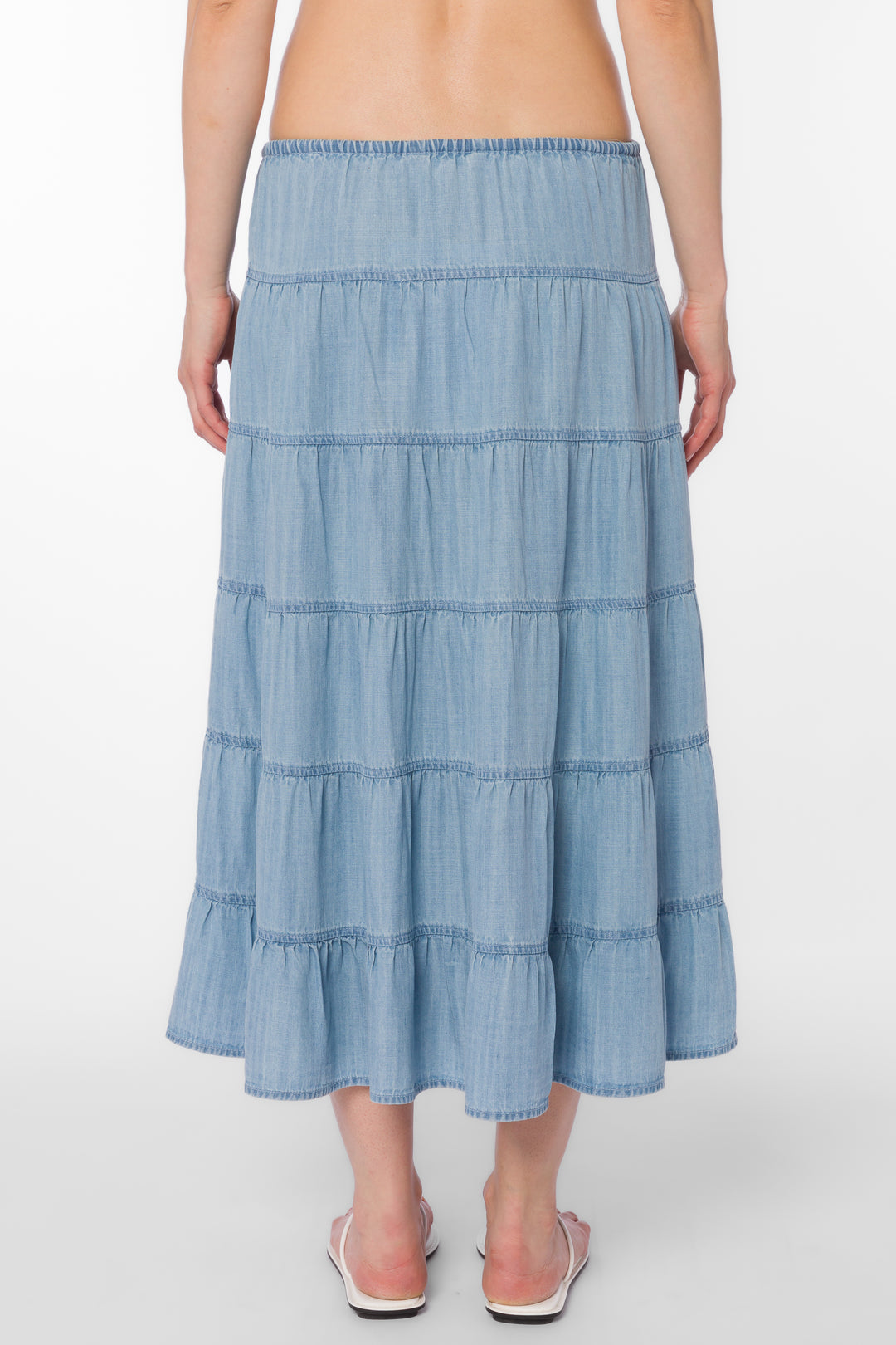 Claremont Classic Indigo Skirt - Bottoms - Velvet Heart Clothing