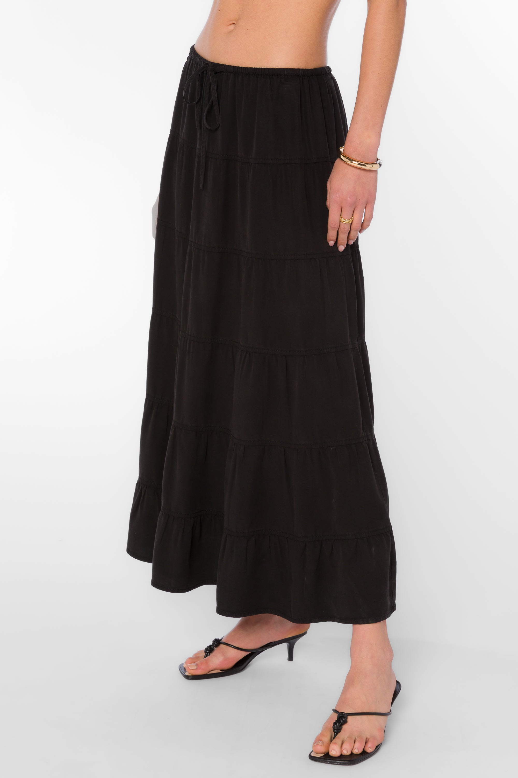 Claremont Black Skirt - Bottoms - Velvet Heart Clothing