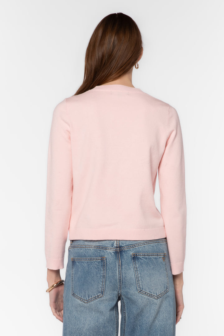 Corina Pink Crewneck Sweater