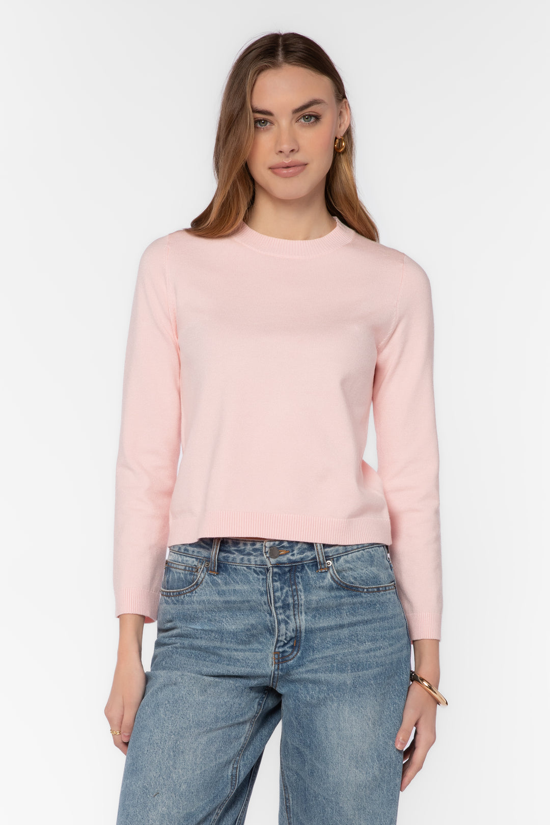 Corina Pink Crewneck Sweater