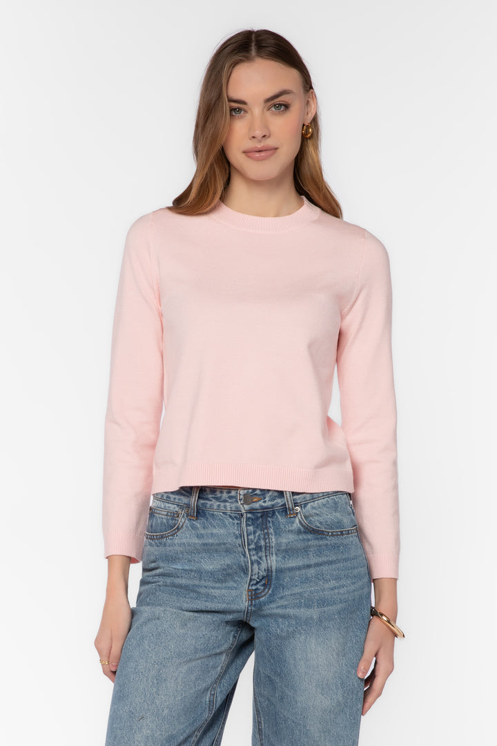 Corina Pink Crewneck Sweater