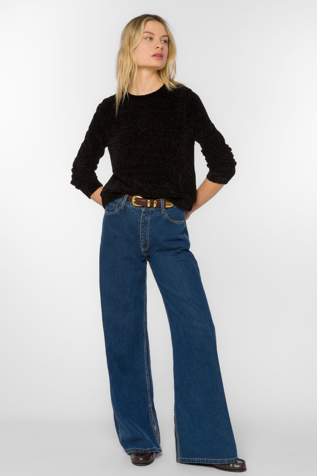 Corina Black Sweater - Sweaters - Velvet Heart Clothing