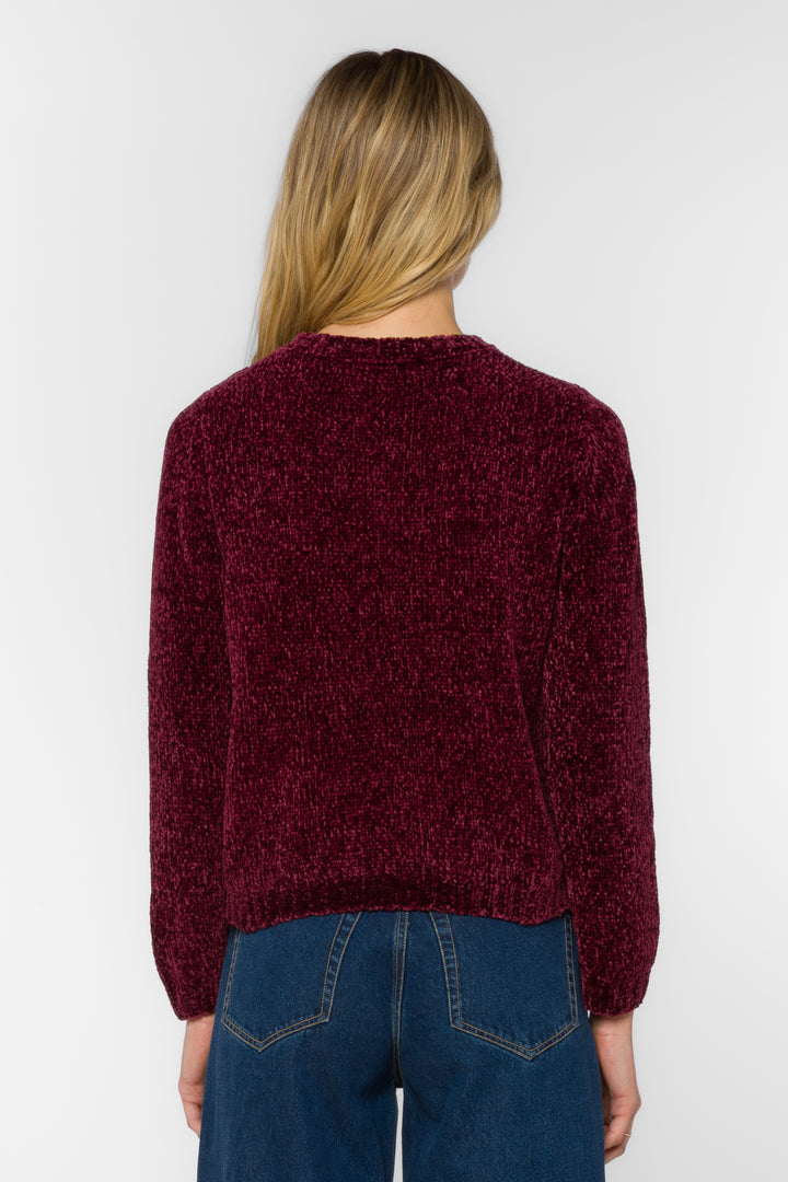 Corina Cabernet Sweater - Sweaters - Velvet Heart Clothing