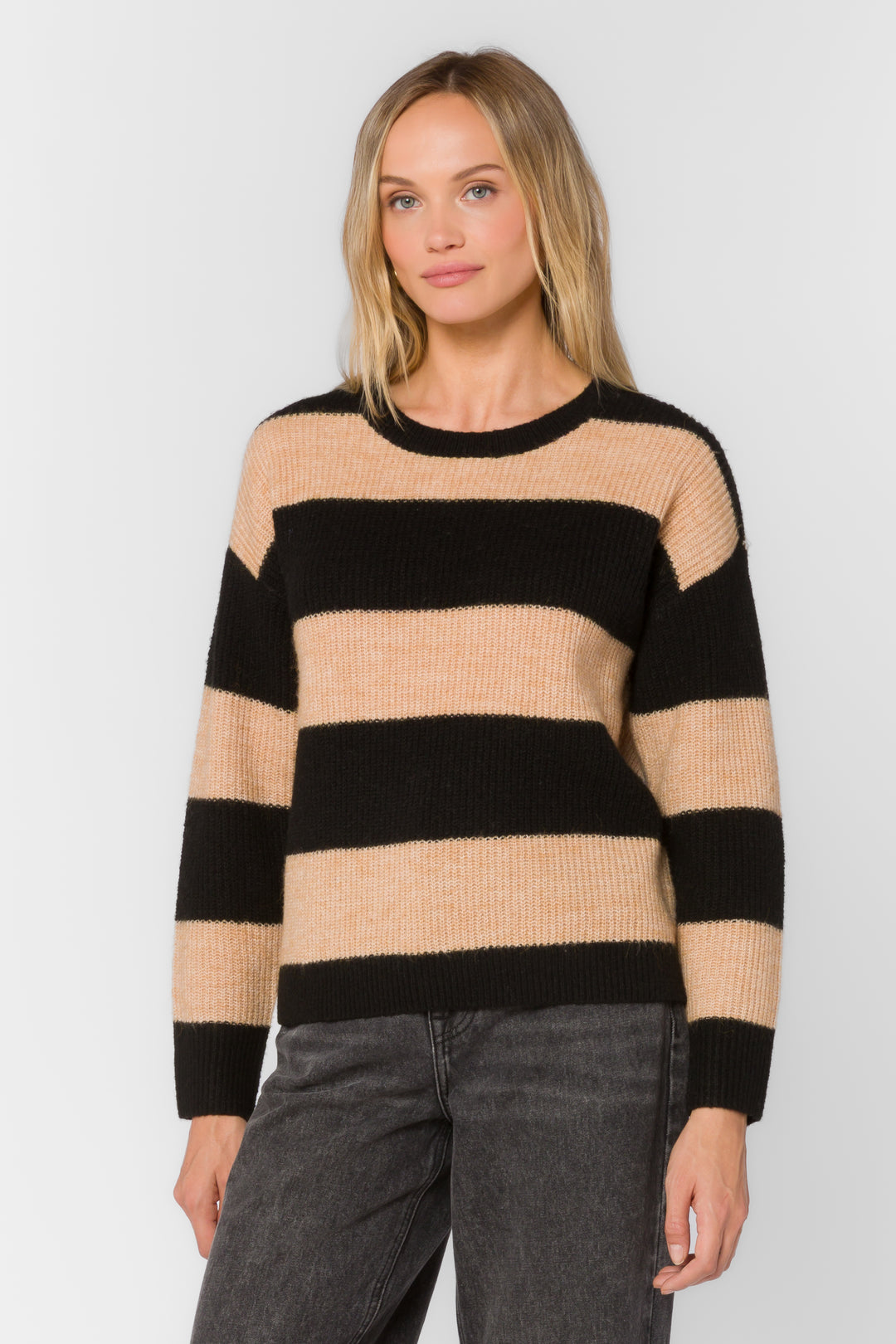 Cornell Dune Stripe Sweater - Sweaters - Velvet Heart Clothing
