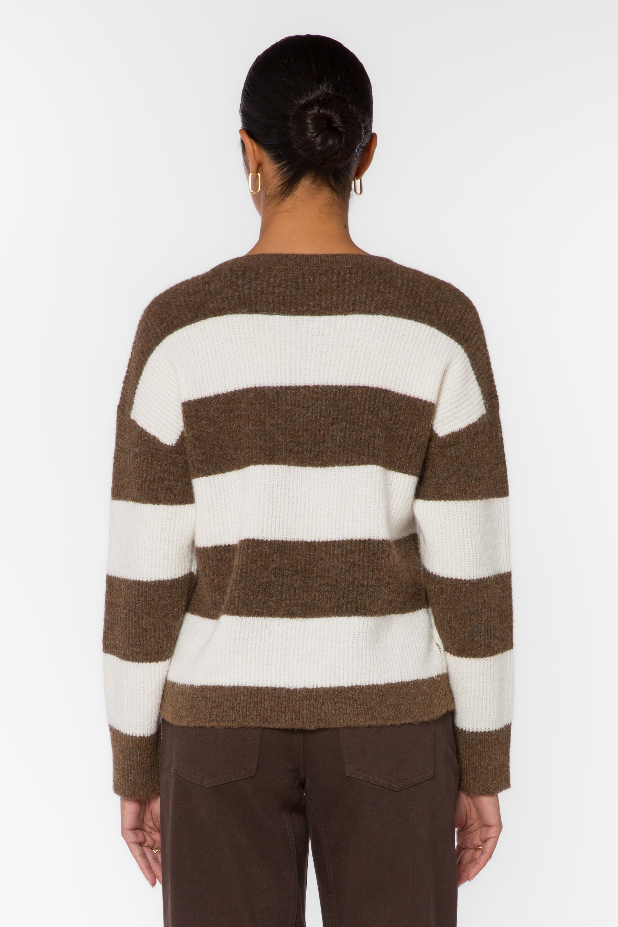 Cornell Tamarind Stripe Knit Sweater - Sweaters - Velvet Heart Clothing