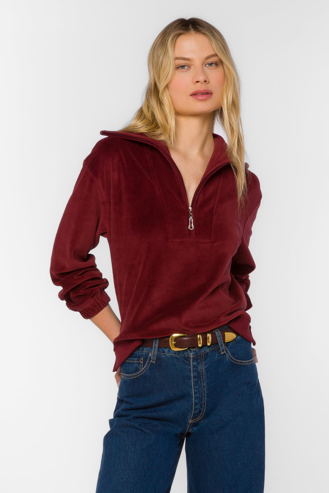 Cristy Bordeaux Top - Tops - Velvet Heart Clothing