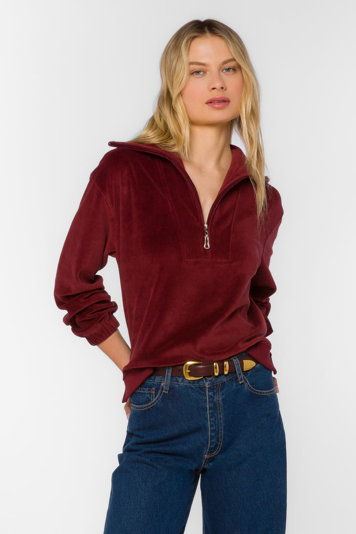 Cristy Bordeaux Top - Tops - Velvet Heart Clothing