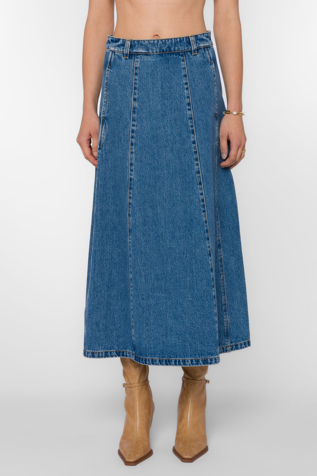 Dallas Blue Skirt - Bottoms - Velvet Heart Clothing