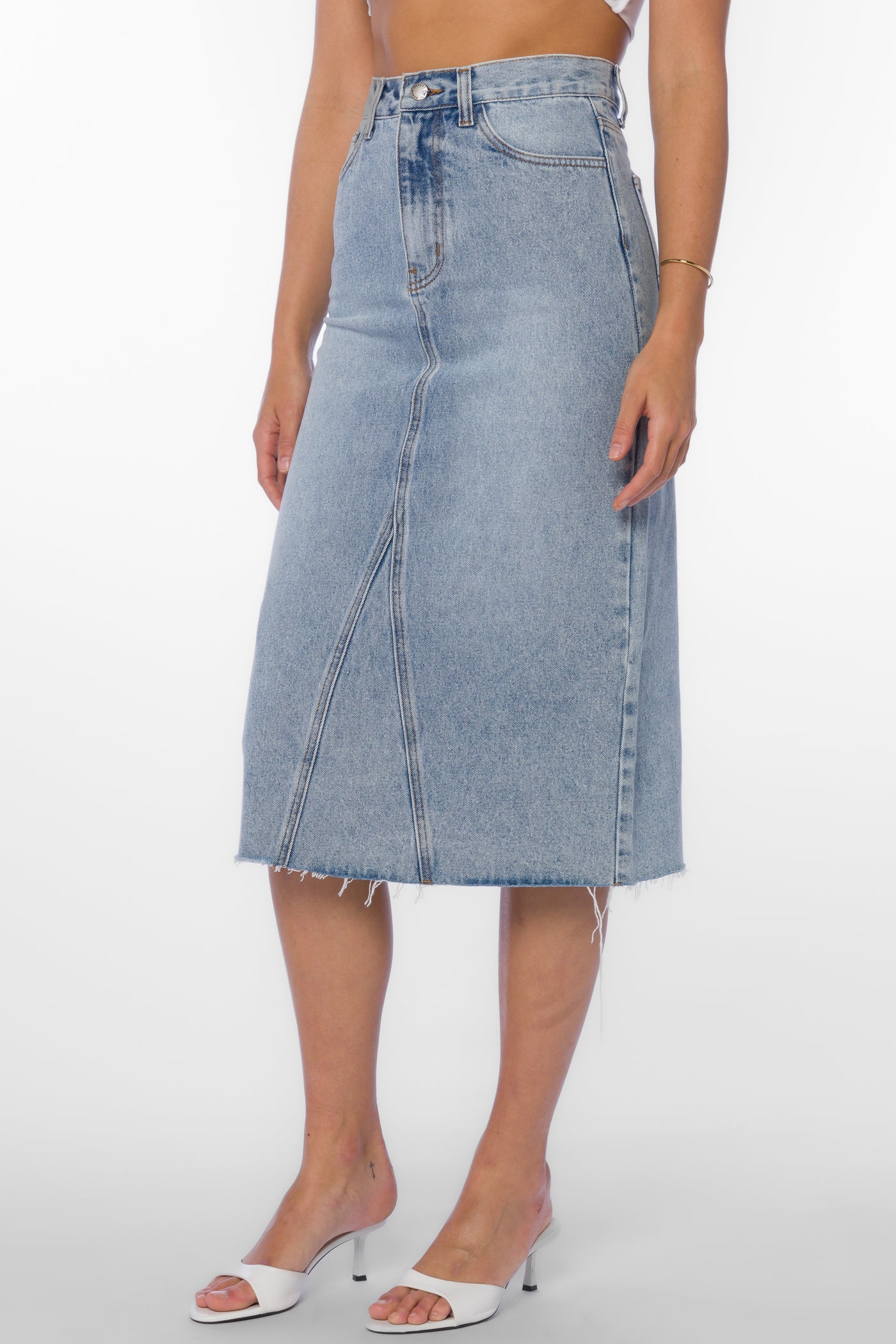 Danica Light Vintage Blue Skirt - Bottoms - Velvet Heart Clothing