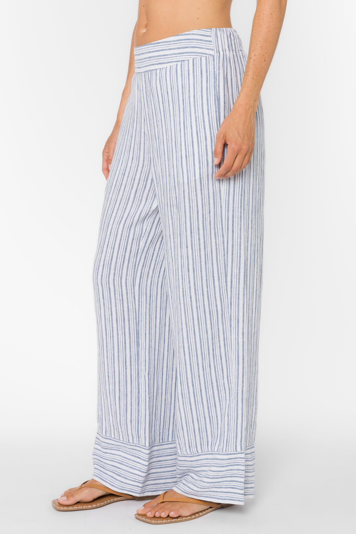 Danna Blue Stripe Pants - Bottoms - Velvet Heart Clothing