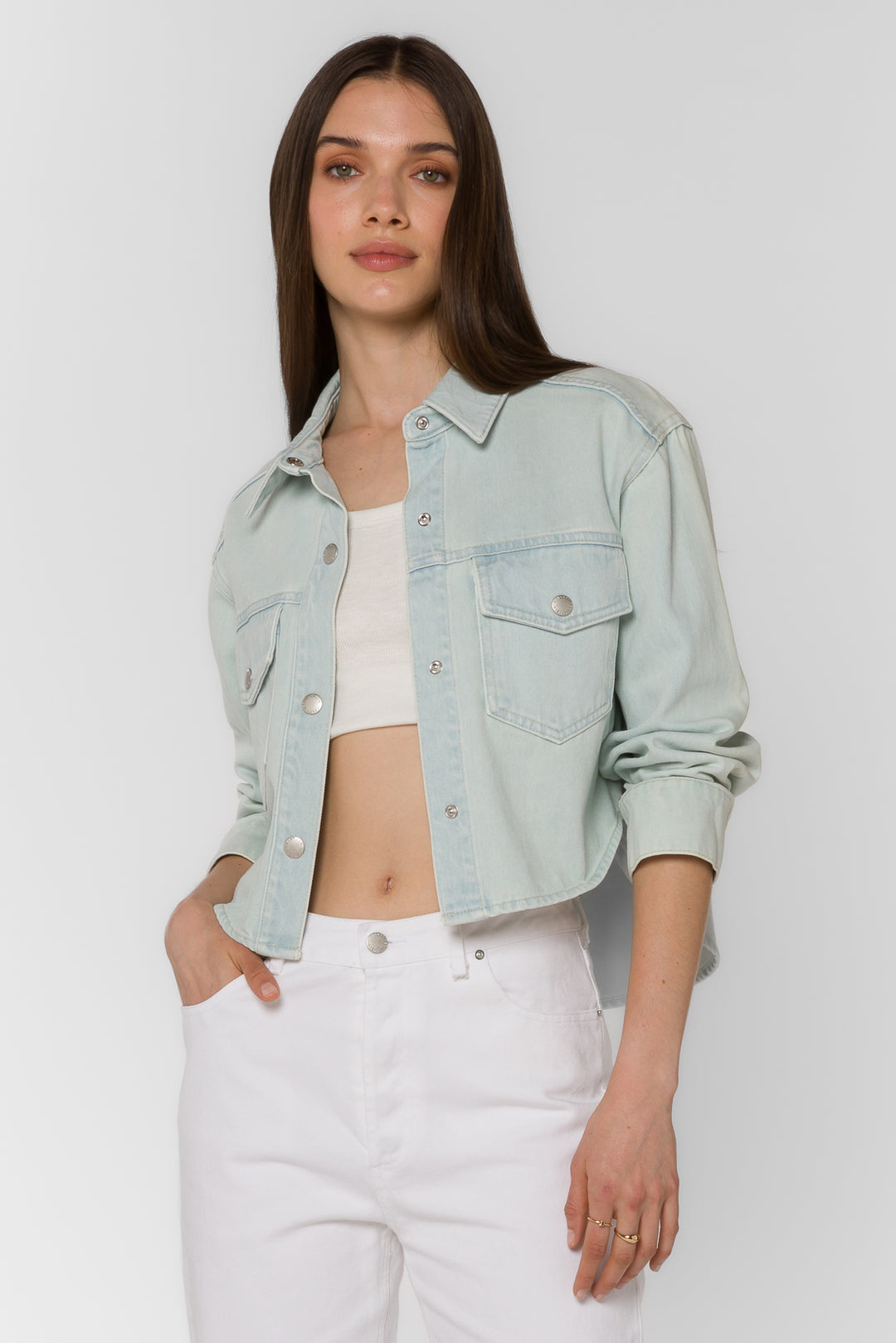 Dayle Bleach Blue Jacket - Jackets & Outerwear - Velvet Heart Clothing