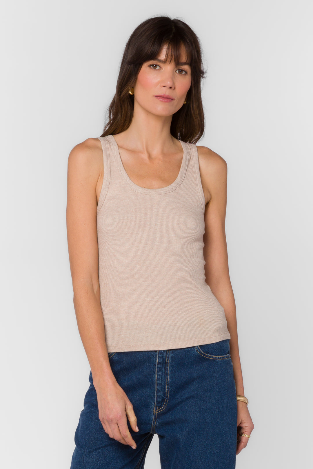 Daylen Tan Tank - Tops - Velvet Heart Clothing