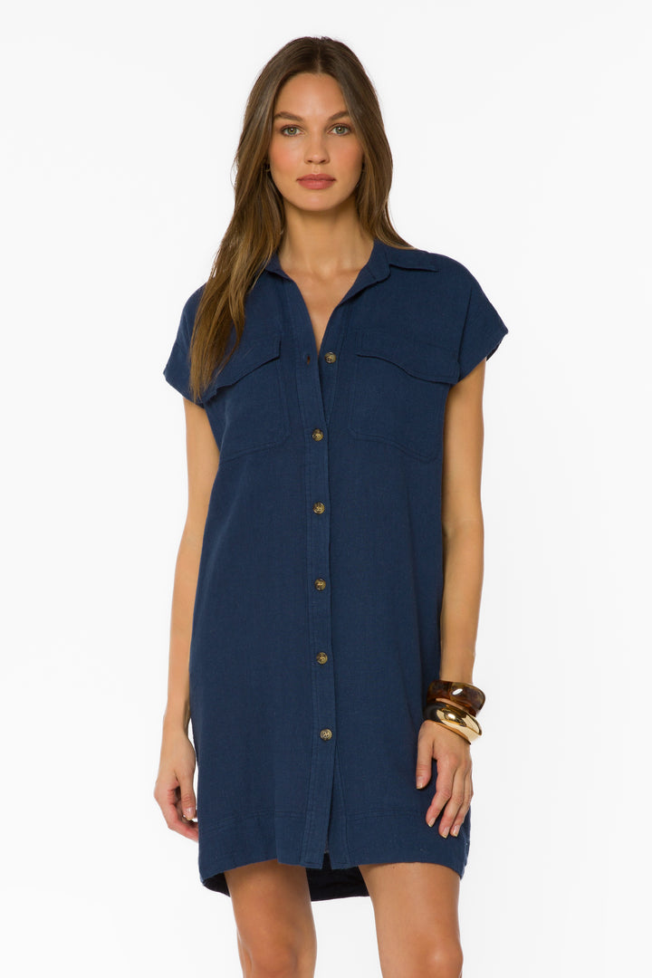 Deanna Navy Dress