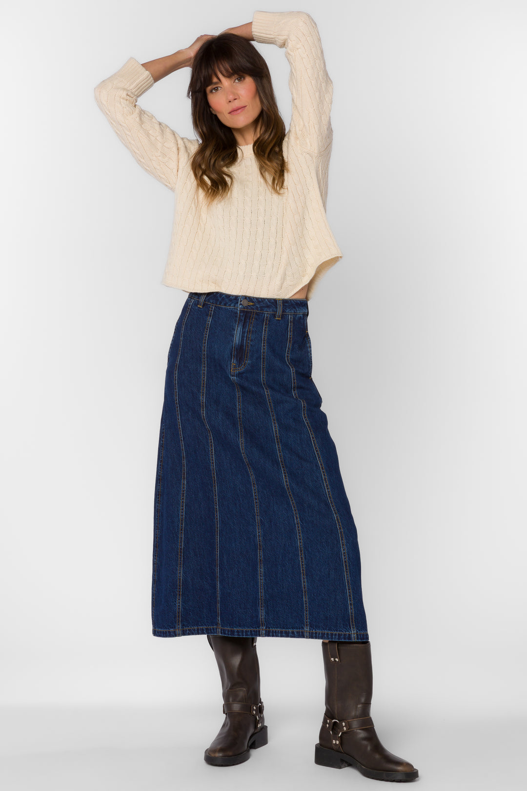 Deedee Dark Rinse Skirt - Bottoms - Velvet Heart Clothing