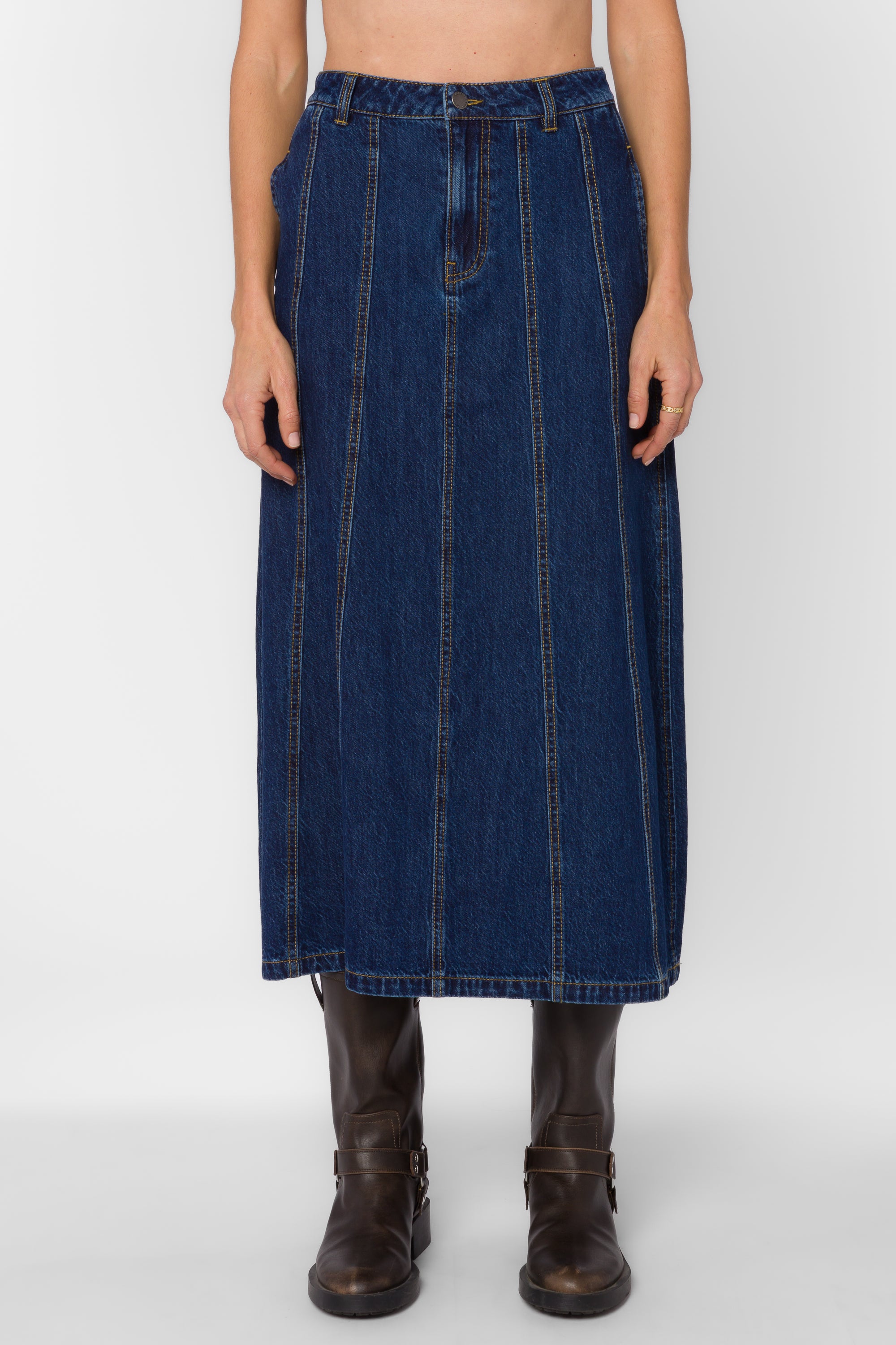 Deedee Dark Rinse Skirt - Bottoms - Velvet Heart Clothing