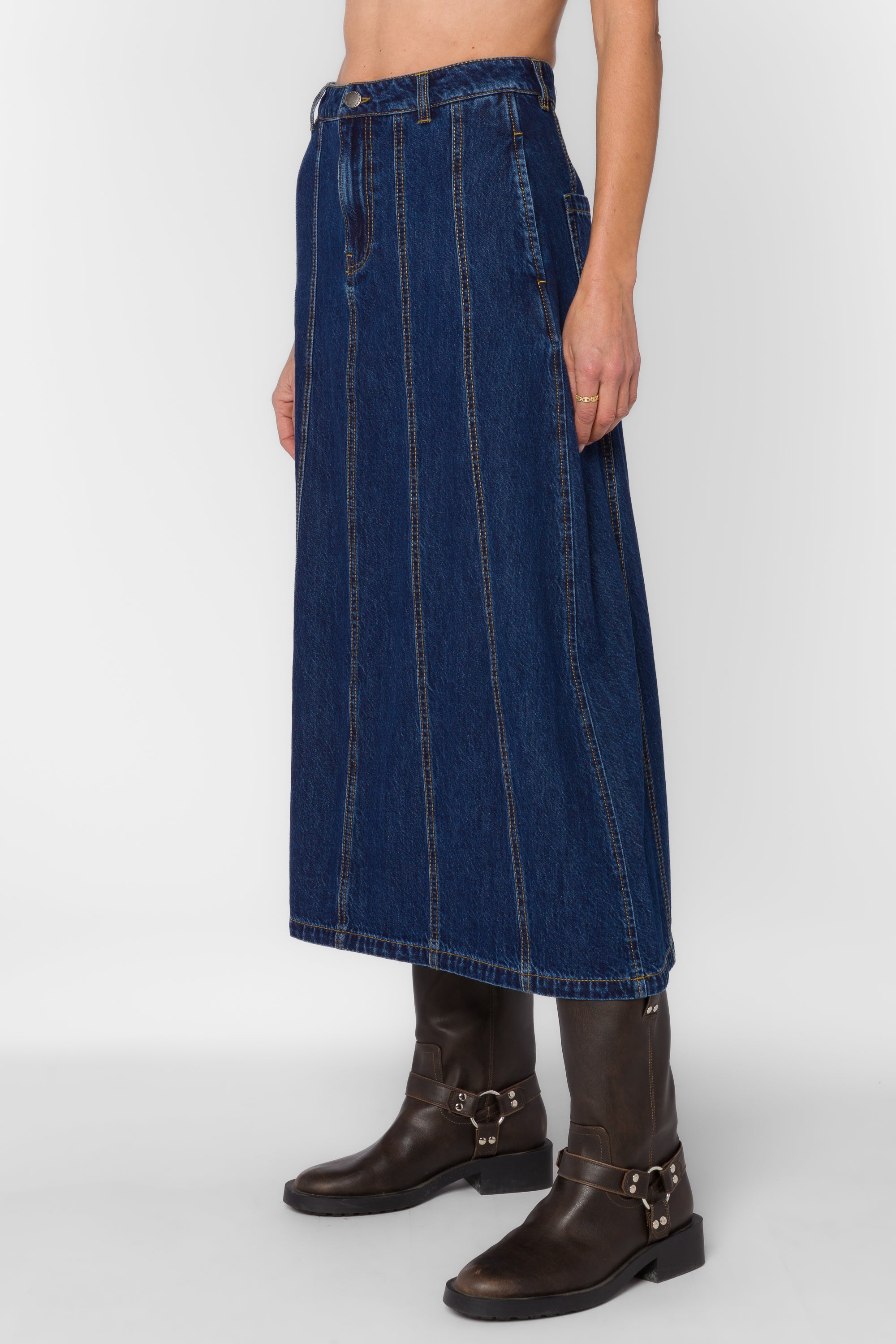 Deedee Dark Rinse Skirt - Bottoms - Velvet Heart Clothing