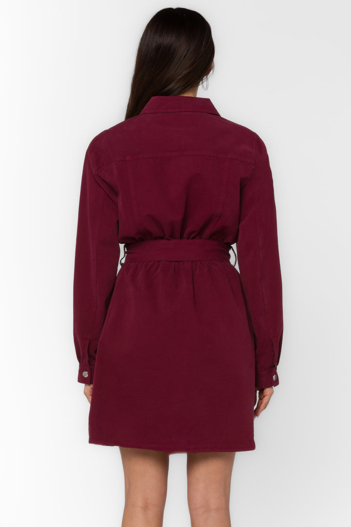 Deena Maroon Dress - Dresses - Velvet Heart Clothing